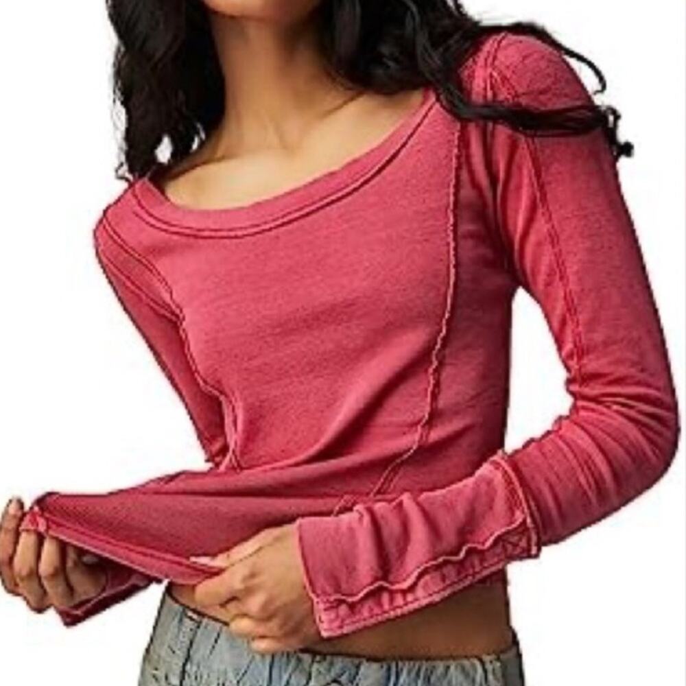 Free People Stuck On You Cuff Top - Mademoiselle Pink S